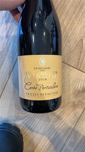 Rhône Valley Crozes-Hermitage Domaine S Remizières Particulière 2018