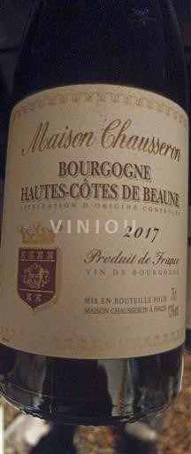 Bourgogne Hautes Côtes de beaune Maison Chausseron 2017