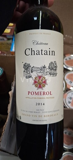 Vina Rouge sec Château Chatain 2014 Francija Bordeaux Pomerol AOC