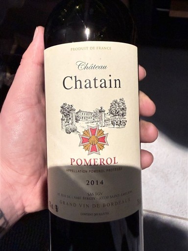 Bordeaux Pomerol Château Chatain 2014