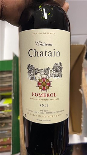Vinhos Rouge sec Château Chatain 2014 França Bordéus Pomerol AOC