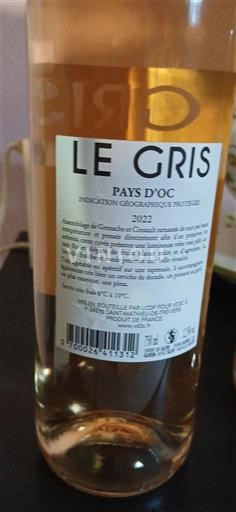 Languedoc a Roussillon Pays d'Oc Loup pour Lucie Le Gris 2022