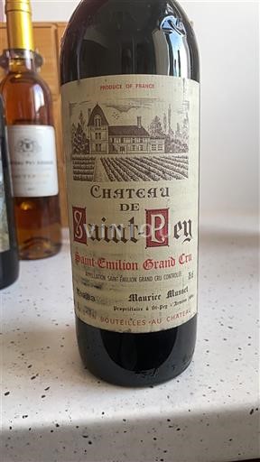 Bordeaux Saint-Émilion Grand Cru Château Saint-Pey 1983