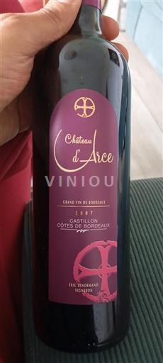 Bordeaux Castillon Côtes de Bordeaux Château Arce 2017