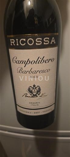 Vin Rouge sec Campolibero Ricossa 2021 Italia Piemonte Barbaresco DOCG