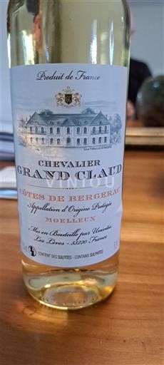 Lounais-Ranska Côtes-de-bergerac Chevalier Grand Claud Ei vuosikertaa