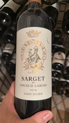 Burdeos Saint-Julien Gruaud Larose Sarget de Gruaud Larose 2018