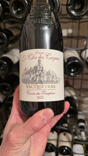 Thung lũng Rhône Vacqueyras Le Clos des Cazaux des Templiers 2022