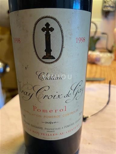 Vin Rouge sec Château Vray Croix de Gay 1998 France Bordeaux Pomerol AOC