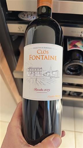Bordeaux Francs Côtes de Bordeaux Clos Fontaine 2019