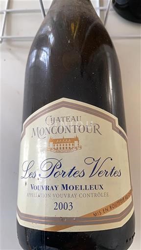 Údolí Loiry Vouvray Château Moncontour Les Portes Vertes 2003