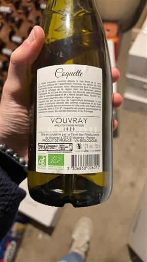 Loiren laakso Vouvray La Cave des Producteurs de Vouvray Coquette 2022