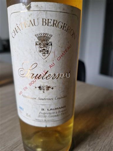 Bordeaux Sauternes Château Bergeron Non-Vintage