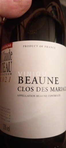 Burgundsko Beaune Jean-Claude Rateau Clos des Mariages 2021