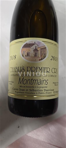 Borgogna Chablis Premier Cru Domaine Jean & Sébastien Dauvissat Montmains 2018