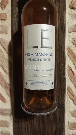 Sydväst Côtes de Gascogne Domaine Pérréou Prémices d'Hiver 2007