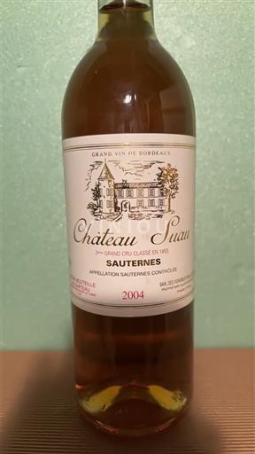 Viinit Blanc liquoreux Château Suau 2004 Ranska Bordeaux Sauternes AOC Grand Cru