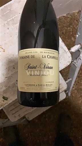 Borgogna Saint-Véran Domaine La Chapelle Madame Noly 2019