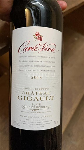 Burdeos Blaye-Côtes de Burdeos Château Gigault Viva 2013