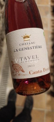 Rhônen laakso Tavel Château La Genestière Canto Perdrix 2022