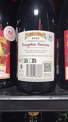 Beaujolais Beaujolais Nouveau Le Père la Grolle Le Premier des Canuts 2025