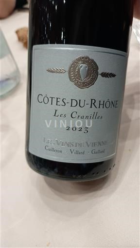 Vallée du Rhône Côtes-du-rhône Les Vins de Vienne Les Cranilles 2023