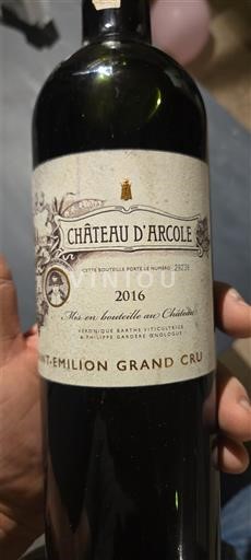 Bordeaux Saint-Émilion Grand Cru Grand Cru Château Arcole 2016