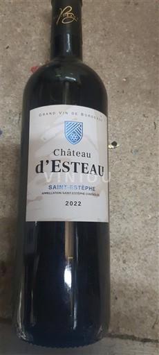 Vinhos Rouge sec Château Esteau 2022 França Bordéus Saint-Estèphe AOC
