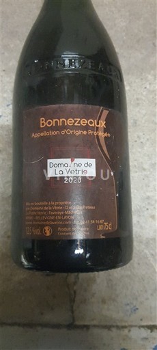 Dolina Loare Bonnezeaux Domaine La Vetrie 2020