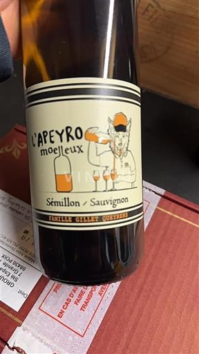 Sydväst Côtes de Gascogne Famille Gélue Quatresols L'Apeyro Moelleux Icke årgångsbetecknad