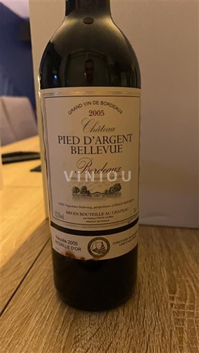 Bordeaux Château Pied d'Argent Bellevue 2005