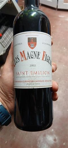Vine Rouge sec Clos Magne Figeac 2003 Frankrig Bordeaux Saint-Émilion AOC