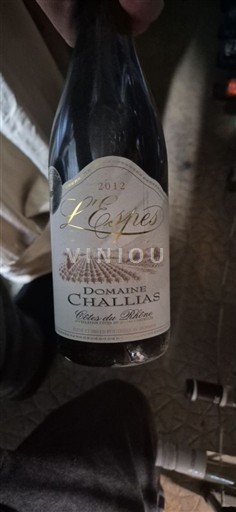 Rhônedalen Côtes du Rhône Domaine Challias Les Cèpes 2012