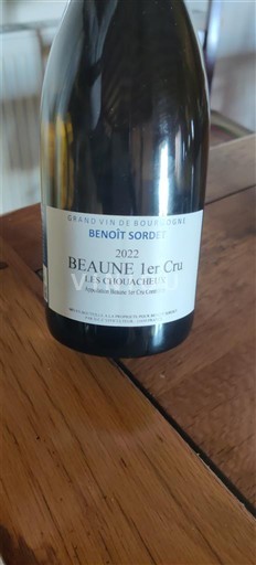 Burgundi Beaune Premier Cru Benoît Sordet Les Coucherias 2022