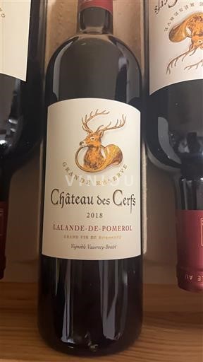 Bordeaux Lalande-de-Pomerol Château S Cerfs Grande Réserve 2018
