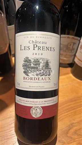 Bordeaux Château Les Prenes 2010