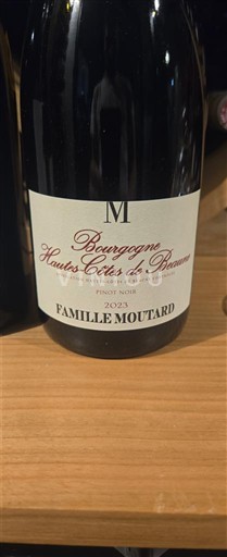 Bourgogne Famille Moutard Hautes côtes de beaunes 2023