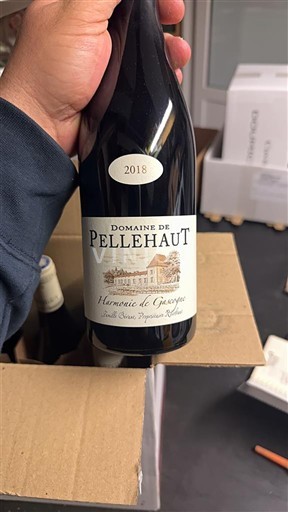 Vina Rouge sec Harmonie de Gascony Domaine Pellehaut 2018 Francija Jugozahod Côtes de Gascogne IGP