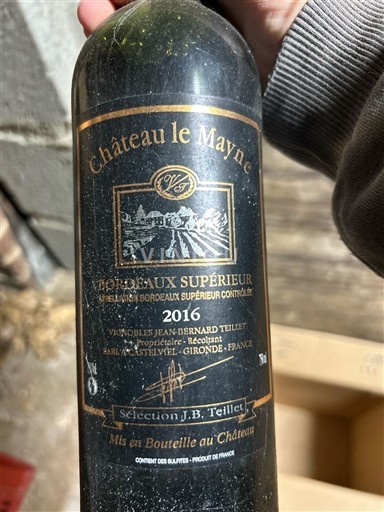 Bordeaux Bordeaux Supérieur Château Le Mayne Sélection J.B. Teillet 2016