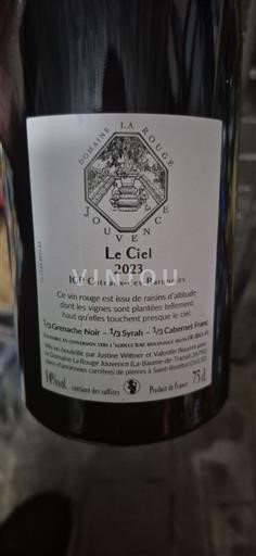 Alpes y Países Ródano Coteaux des Baronnies Domaine La Rouge Jouvence Le Ciel 2023