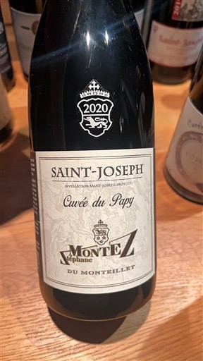 Vallée du Rhône Saint-Joseph Domaine Monteillet Stéphane Montez du Papy 2020