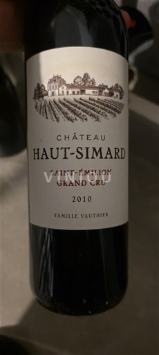 Bordeaux Saint-Émilion Grand Cru Grand Cru Château Haut-Simard 2010