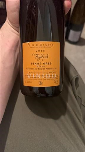 Alsace Pinot Grå Domaine Agapé Hélios 2018