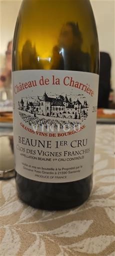 Bourgogne Không được chỉ định Premier Cru Château La Charrière Clos des Vignes Franches 2023