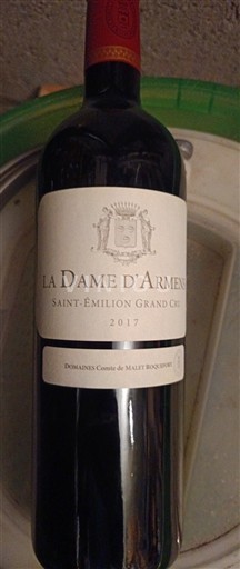Bordeaux Saint-Émilion Grand Cru La Dame d'Armens 2017