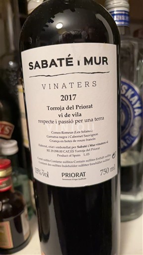 Katalonija Priorat Sabaté i Mur Torraja del Priorat vi de vila 2017