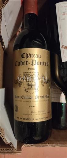 Bordeaux Saint-Émilion Grand Cru Grand Cru Château Cadet-Pontet 1986