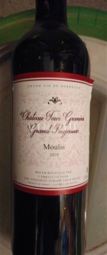 Bordeaux Ni doloceno Château Tour Grannis Grand Poujeaux 2019