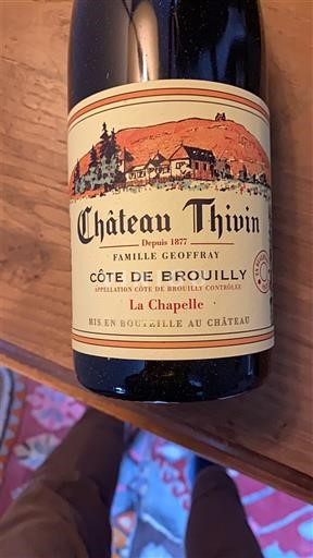 Beaujolais Côte-de-Brouilly Château Thivin La Chapelle 2022