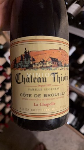 Beaujolais Côte-de-brouilly Château Thivin La Chapelle 2022